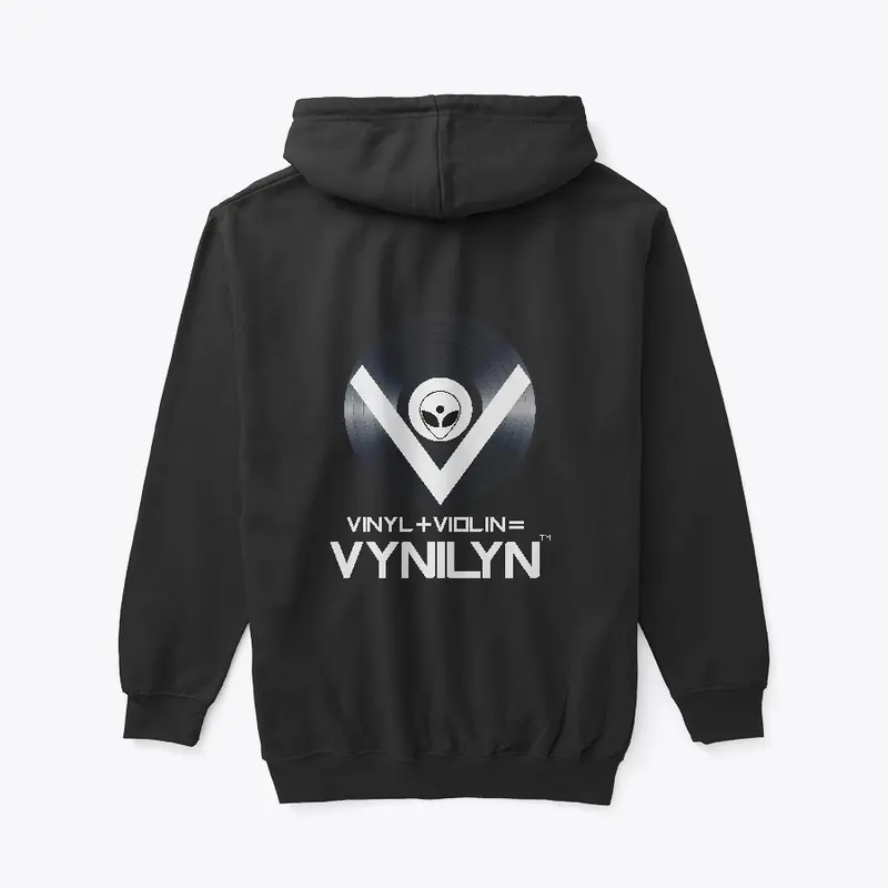 Zip Up Hoodie front and back V logo