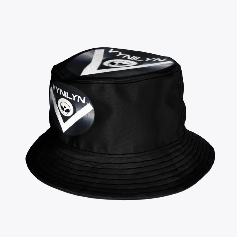 Buck Hat - Alien logo top + front BLACK