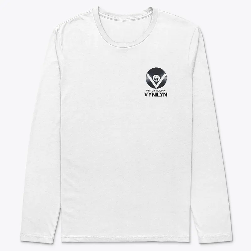 Long Sleeve Alien Front + Back - WHITE